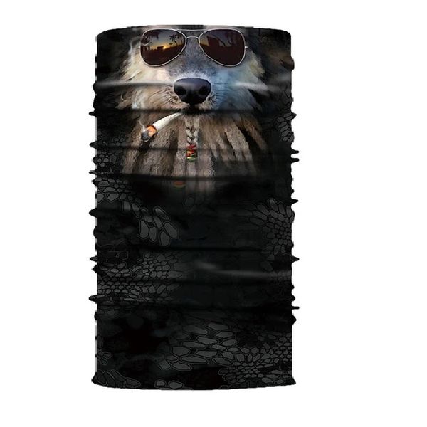 Mihuis 3DRasta Dog Seamless Scarf Balaclava Face Mask