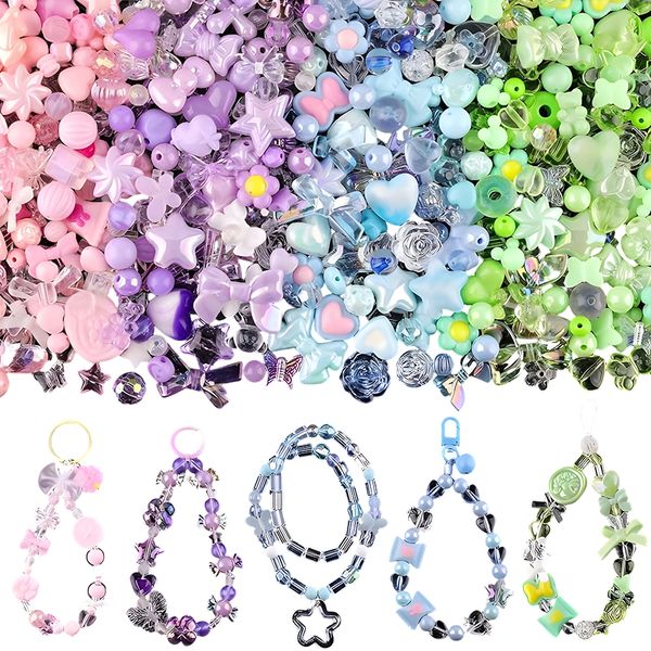 180-240 Pcs Acrylic Beads for Bracelet Making &amp; Jewelry Making DIY