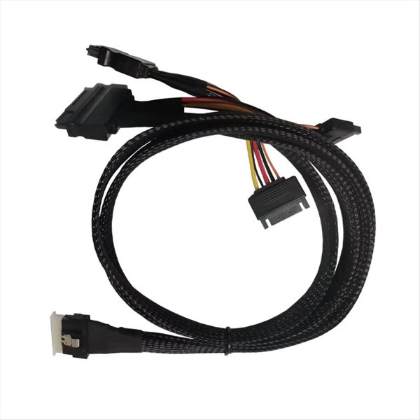Hard Drive Cable Sff8654(8I) Slim Sas To 2Sff8639 Nvme U 2
