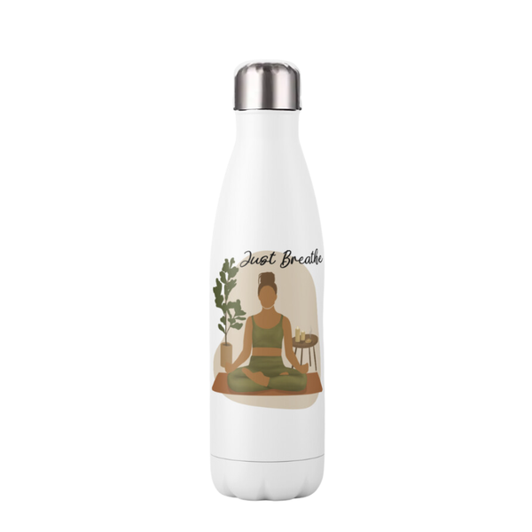 Just Breathe Yoga Double Wall Stainless Steel Water Bottle - 750ml