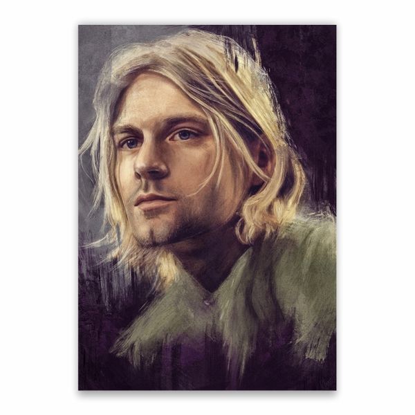 Kurt Cobain Portrait Poster - A1