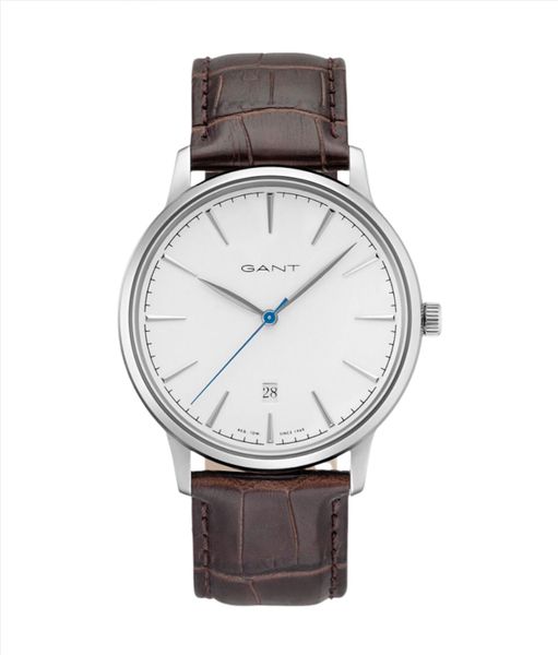 Gant Men Brown Leather Silver Analogue Watch