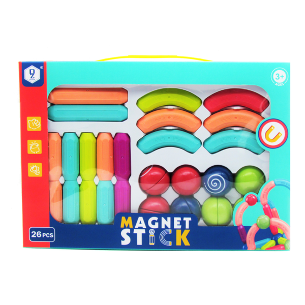 Magnetic Stick Building Set for Kids - 26 Pieces