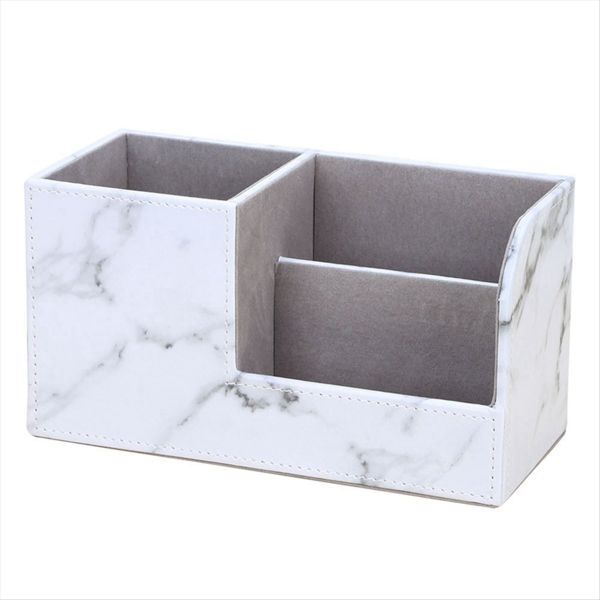 Leather Desk Organizer Office Supplies Holder B