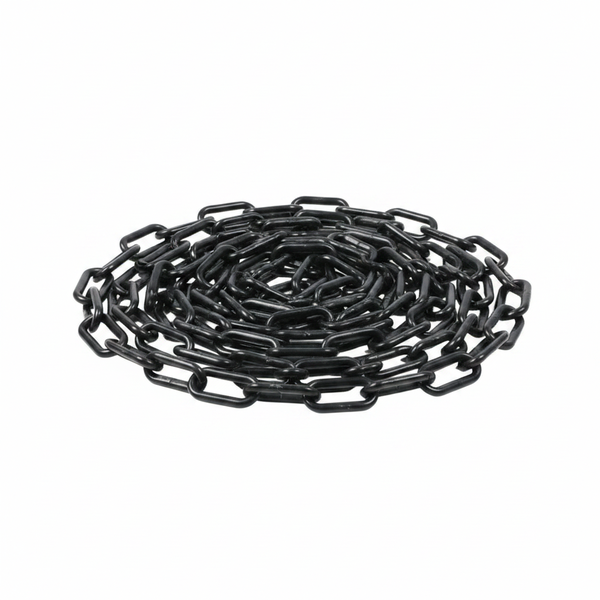 KRAFFT Black Plastic Chain 8mm x 50m for Crowd Control &amp; Barriers