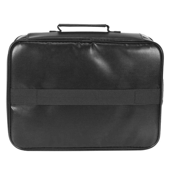 Document Bag with Lock, Fireproof 3-Layer with Zipper,for Laptops,B