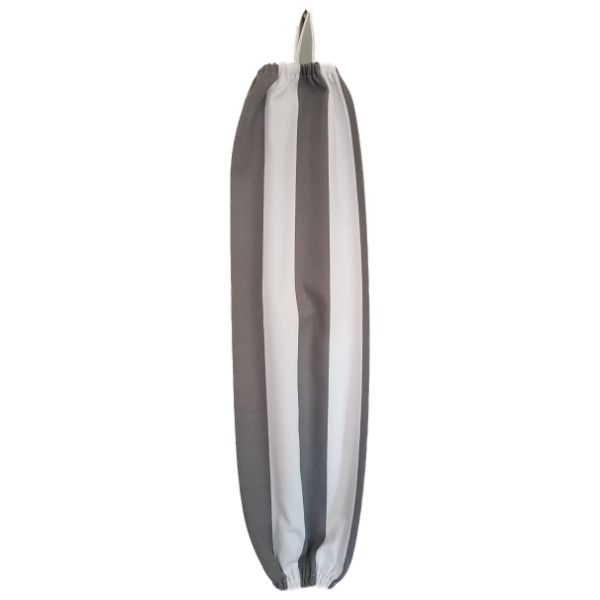 Plastic Bag Holder Grey White Stripe