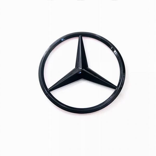 Front Grille Star Emblem Gloss Black W204