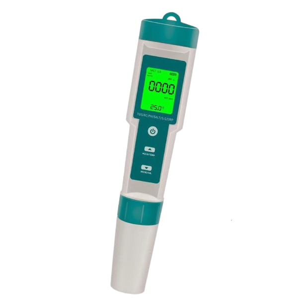 7-in-1 Digital Water Quality Tester - pH, TDS, ORP, EC, Temp, Salinity, SG