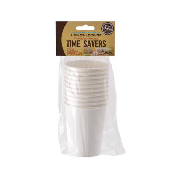 Home 'n Leisure Homeware - White Paper Cups - 3 x 10 Cups