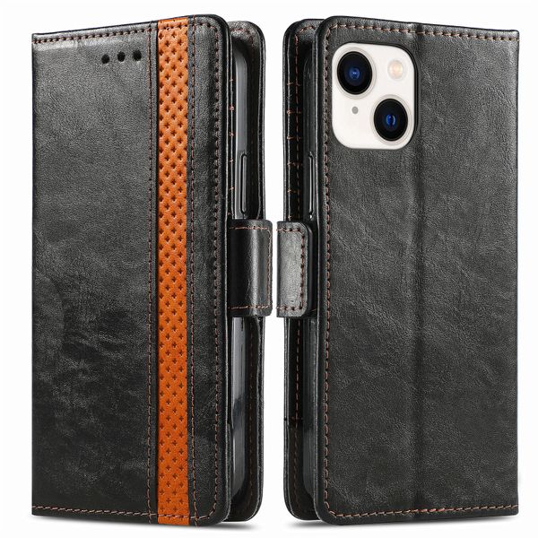Leather Case Compatible With iPhone 15 Flip Wallet Back Cover