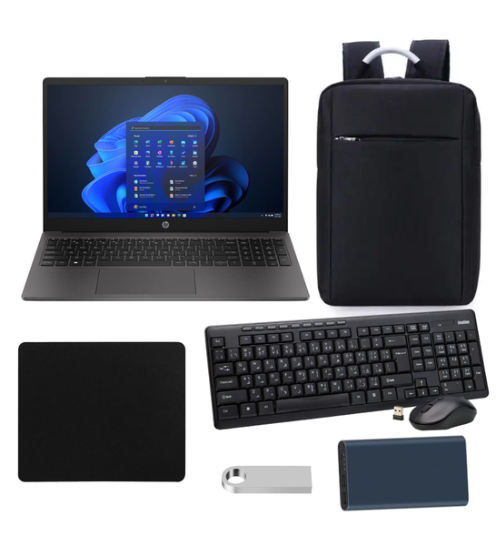 HP 250 G10 15.6 intel Celeron 8GB RAM 256GB SSD Win 11 Notebook Bundle
