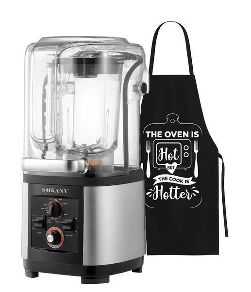 Sokany Sound Proof Commercial &amp; Household 2L Plastic Blender + RH Apron