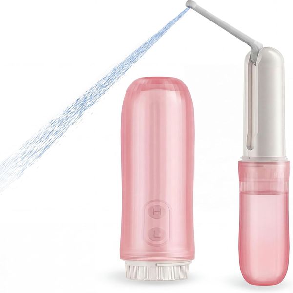 Portable Electric Bidet Sprayer, 2 Modes Handheld Travel Bidet Pink 140ml