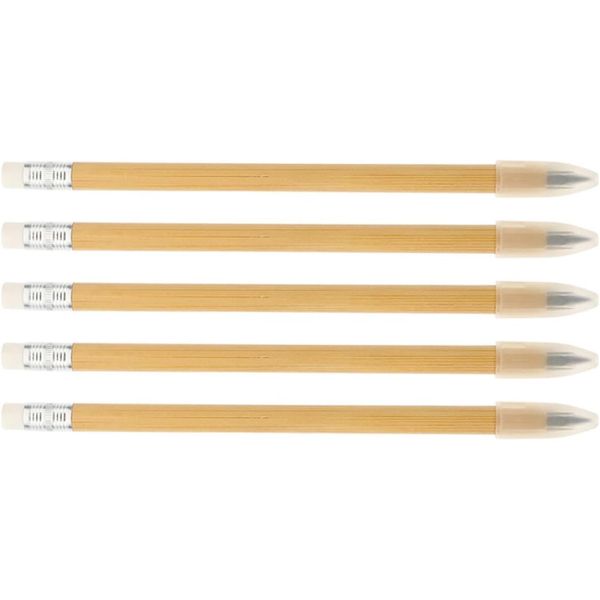 5pcs Inkless Wood Pencils No Sharpening Forever Erasable Eternal Writing