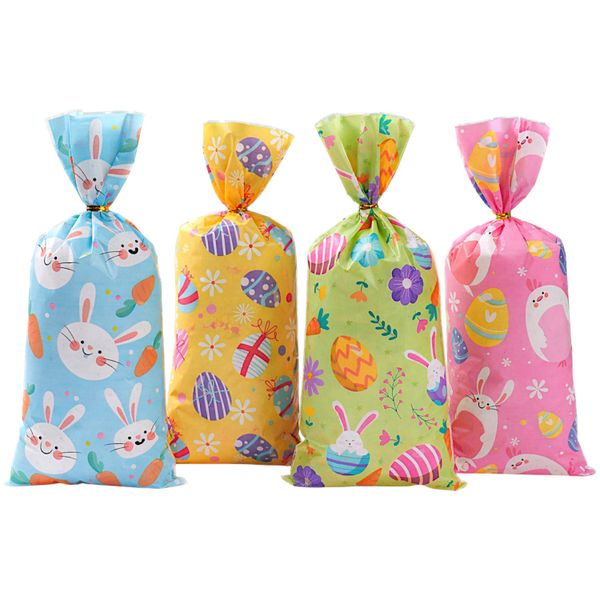 50 Piece - Easter Candy Gift Bags With Twist Ties