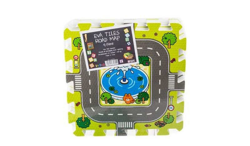 3x Edu Road Puzzle Floor Mat Packs (9 Puzzle Piece in a Pack)