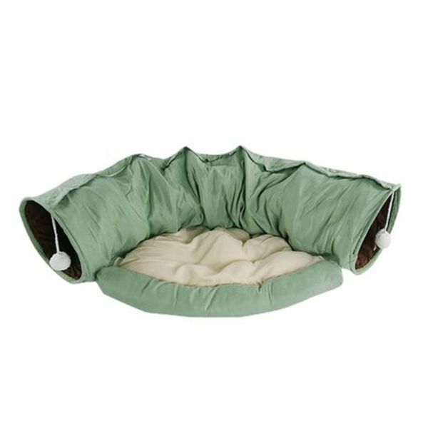 Cat Tunnel Bed Collapsible Washable Tube Toy For Small Medium Large Cat