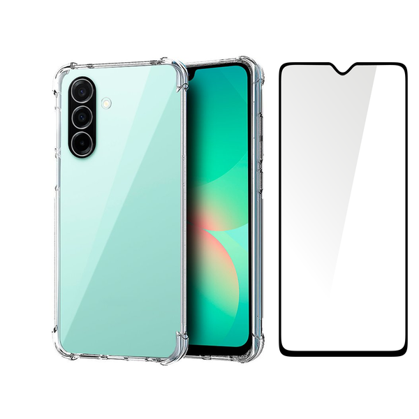 TPU Clear Cover &amp; 9D Glass Combo Compatible with Samsung Galaxy A26