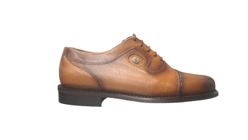 John Drake Men Tan Leather Lace-Up Formal Shoes