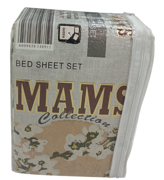 MAMS Winter Bed Sheet Set Beige - 4 Piece - Queen - 230x235