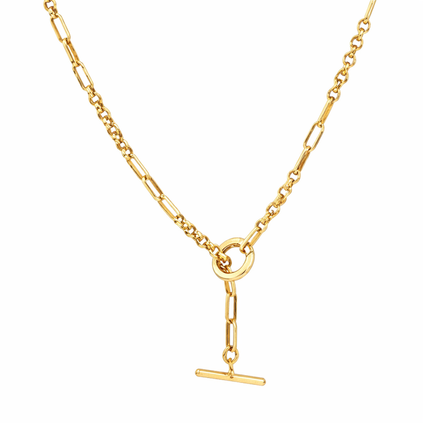 Vixen Gold Stainless Steel Fob Necklace