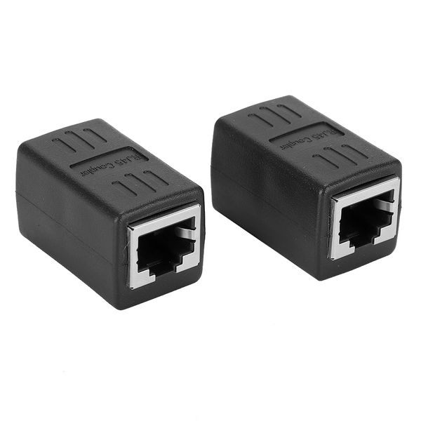 2Pieces RJ45 Coupler Female-Female Cat7/6/5e