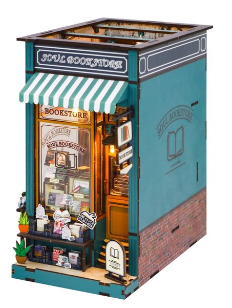 Pocohouze Soul Bookstore DIY Miniature Book Nook Kit (23cm Tall)