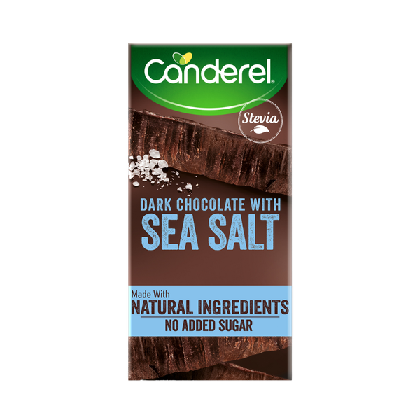 Canderel Natural Chocolate - Dark &amp; Sea Salt - 75g