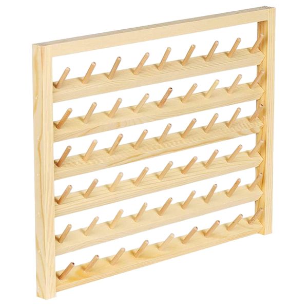 Wall-Mounted 54-Spool Sewing Thread Rack for Sewing Quilting Hair Braiding