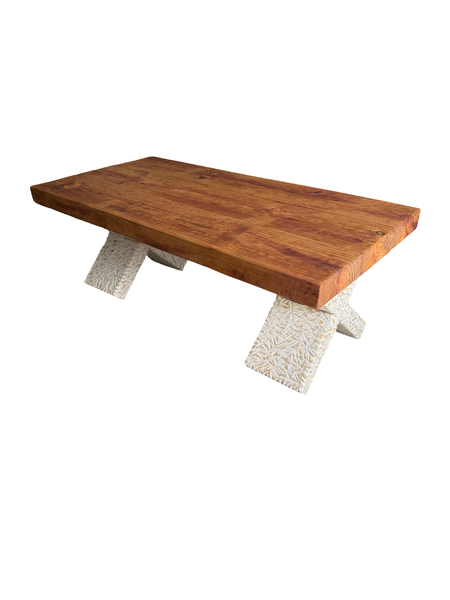 Coffee Table From Solid Wooden Beams