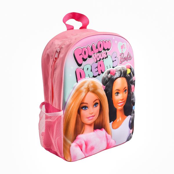 BARBIE By Mattel Official Licensed Girls 3D Embossed Backpack