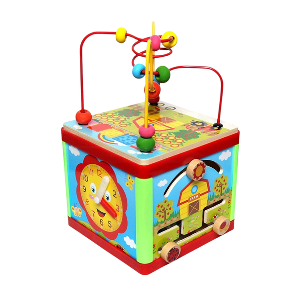 Wooden Four Sides Square Bead Maze Toy for Kids Set KS-30