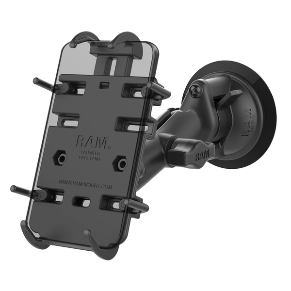 RAM Mount Suction Cup Mount with RAM Quick-Grip Holder (Small Phones)