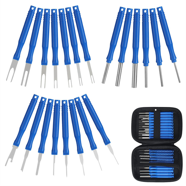 21Pcs Car Terminal Removal Tool Kit Cable Plug Remove Puller Electrical Wir