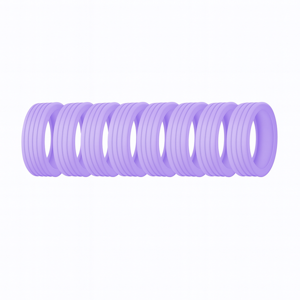 8 Piece Wear-Resistant Suitcase Wheel Cover - Purple
