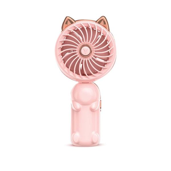 Portable Hand Held Fan With Cat Ears - Mini Fan (Pink)