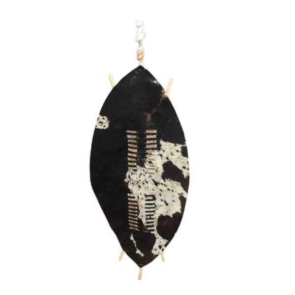 Extra Large Zulu Shield 145cm Black and White Cowhide Traditional Handmade