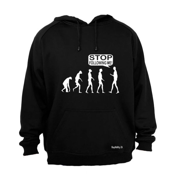 Evolutiontop Following Me! Mens Hoodie - Black