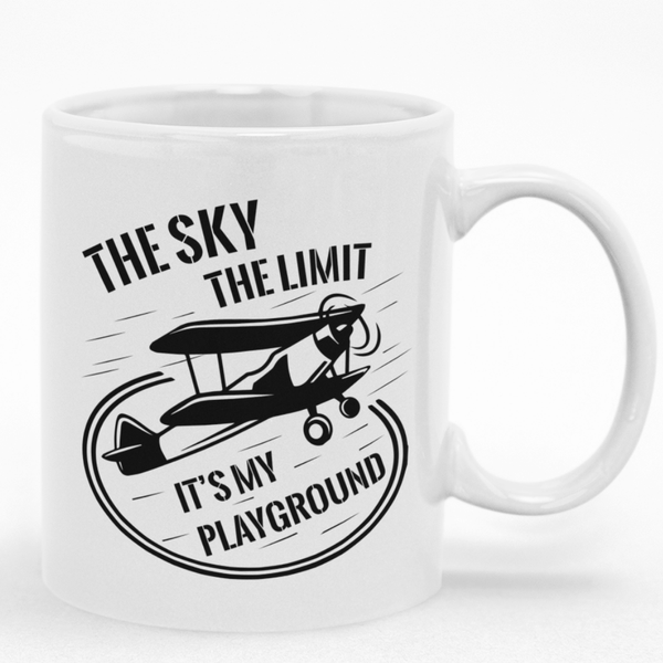 The Sky The Limit It Is My Playground Mug - Gift Ideal for a Pilot