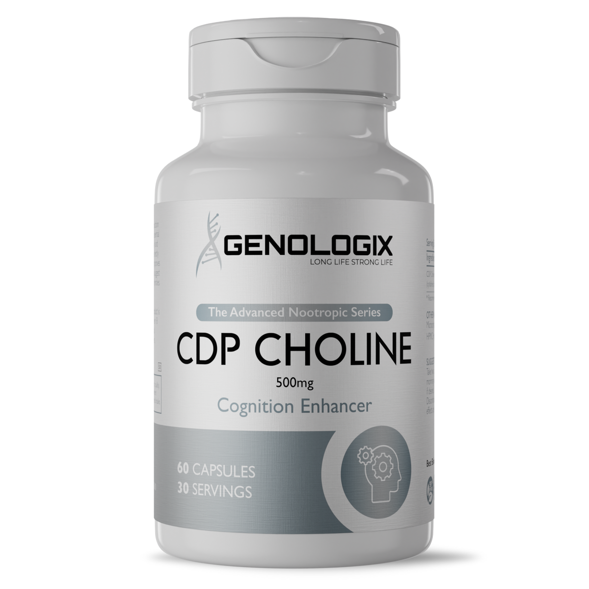 Genologix CDP Choline (Citicoline) 500mg (30 servings x 60 capsules