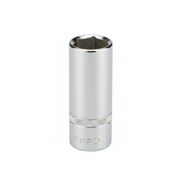 Force 17mm 1/2 Inch Drive 6 Point Deep Socket - Chrome Molybdenum