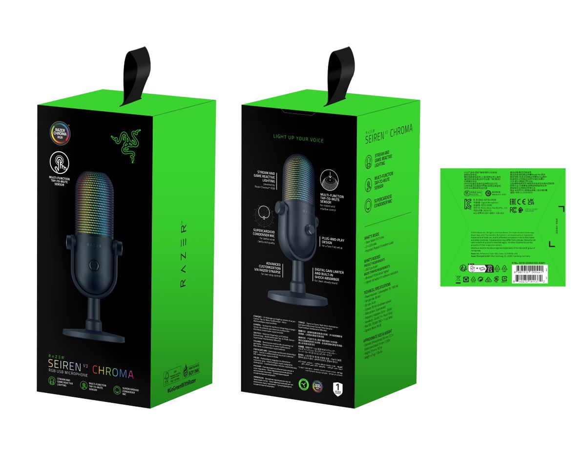 Razer Seiren V3 Chroma Condenser USB Microphone - Black | Shop