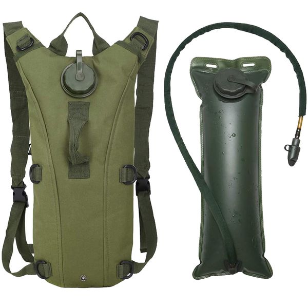 3 Litre Molle Military Tactical Hydration Backpack for Hiking - Desert Camo