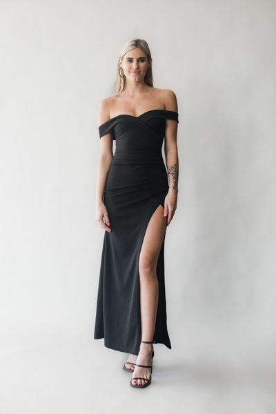 Zip-Code Womens Stretch Crepe Cross Over Front Maxi Dress