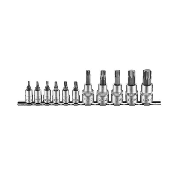Force 1/4" Dr 11Pc Star Socket Bit Set 1/4"-3/8