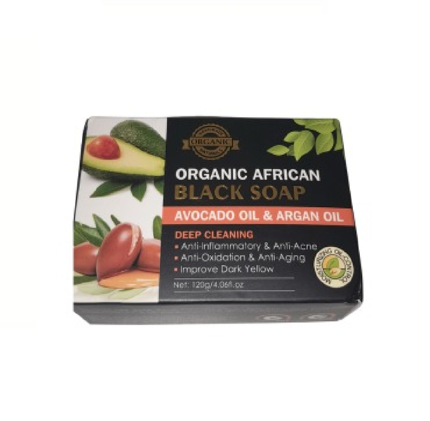 Organic African Black Soap 120g Anti-Acne, Deep Clean &amp; Anti-Ageing