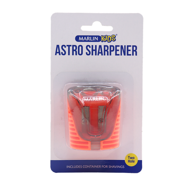 Marlin Kids - Astro 2 Hole Stand Up Sharpener - Orange (Pack Of 12)