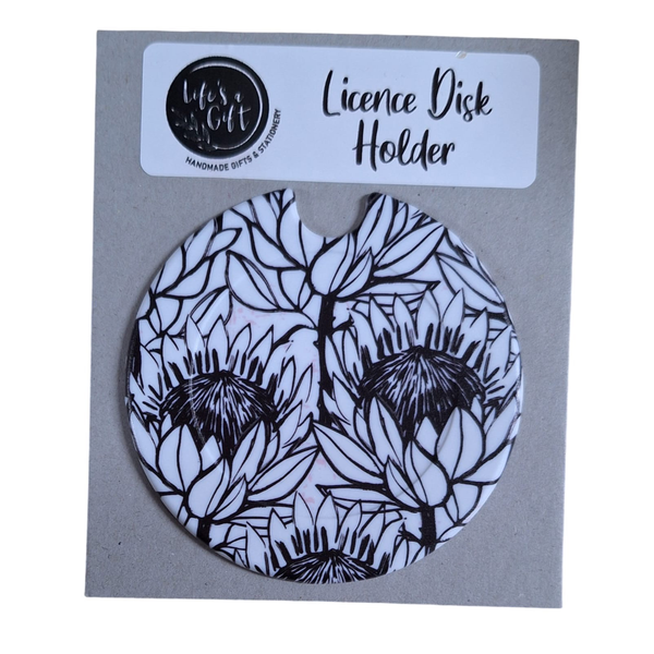 White Proteas With Black Centre image