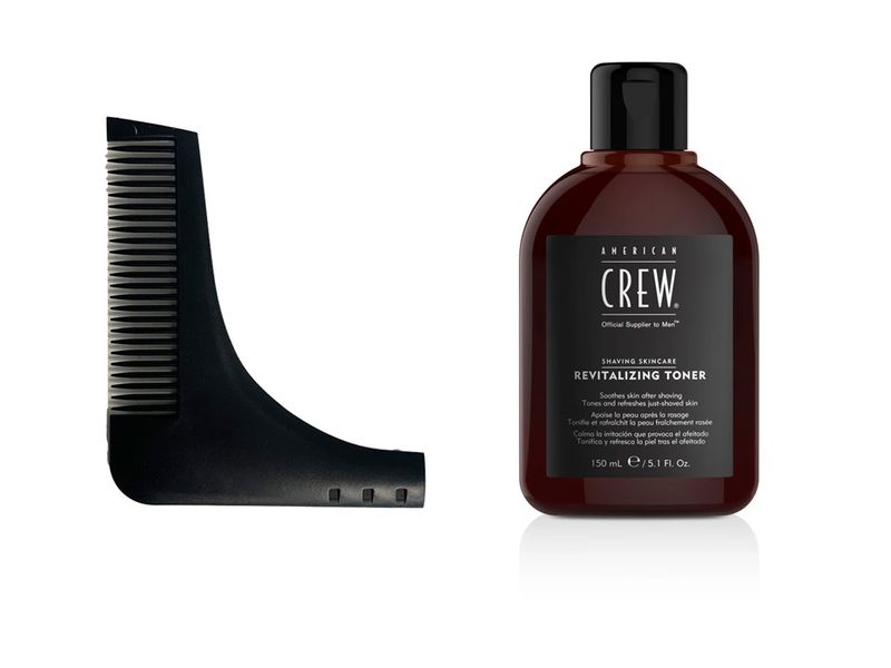 American Crew Revitalizing Toner 150ml &amp; Beard styling+shaping Comb
